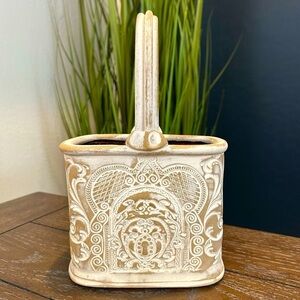 VINTAGE Rustic Country French Pottery Planter Vase - by Frohreich Barn Buckets